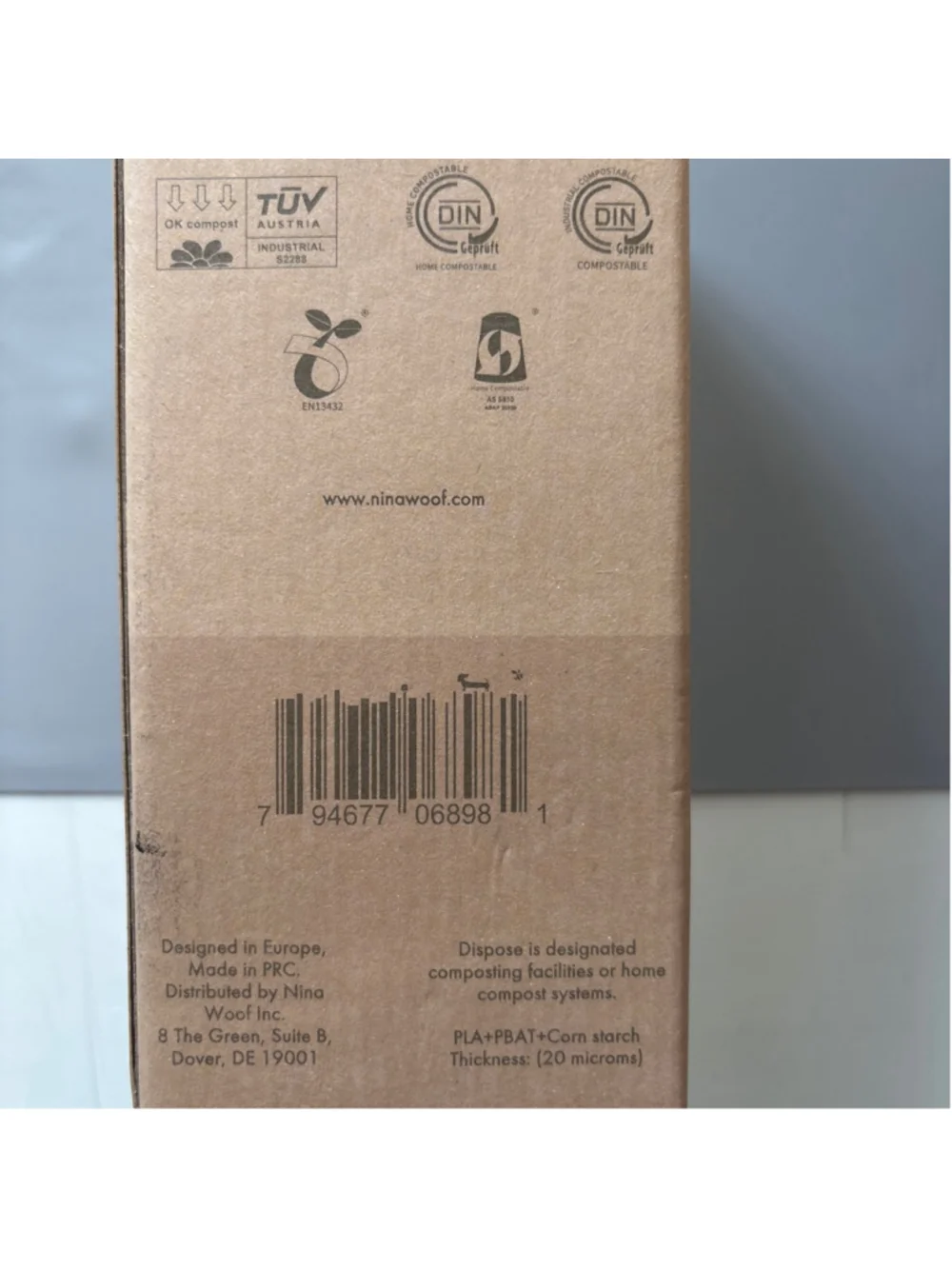 NWT Nina Woof Biodegradable Plant-Based Premium Dog Waste Bags - 120 Count